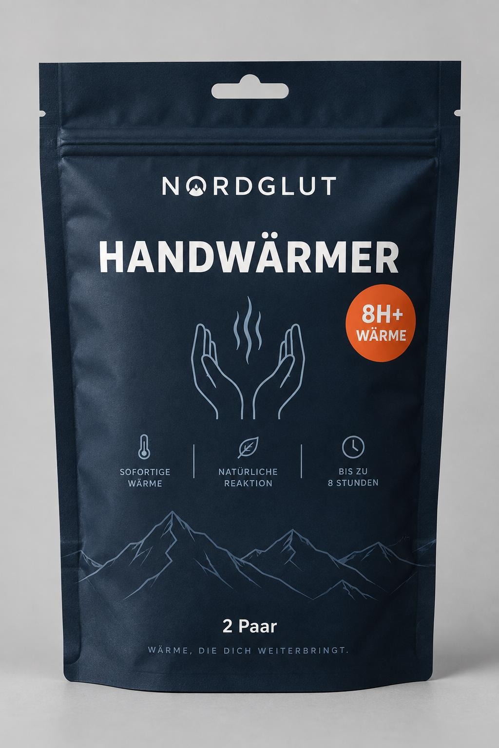 NORDGLUT Handwärmer – 8+ Stunden Wärme, 2 Paar